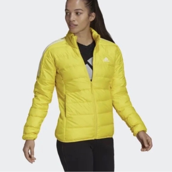 adidas Jackets & Blazers - Adidas Bright Yellow Lightweight Puffer jacket Size S